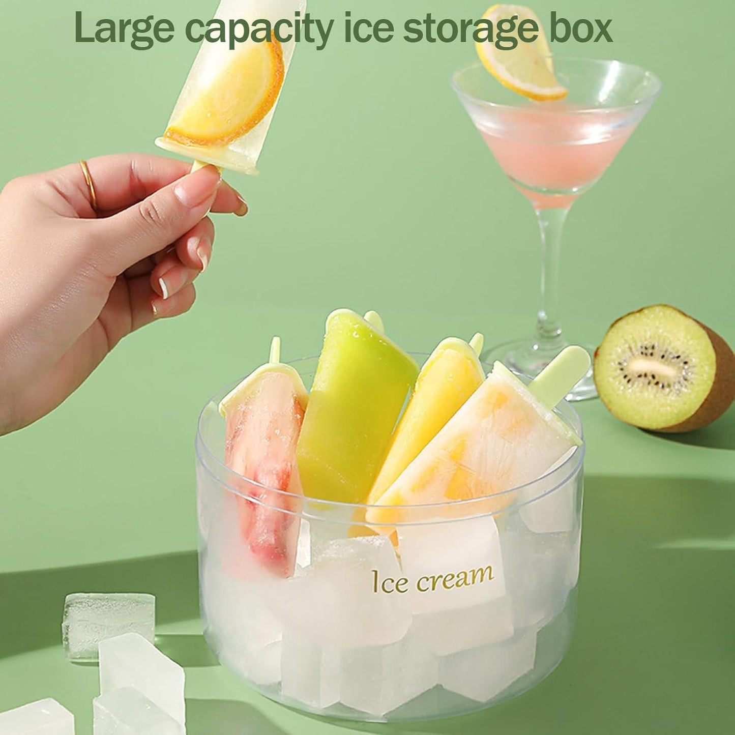 FreezeJoy – 8-Piece Reusable Ice Cream & Popsicle Mould Set