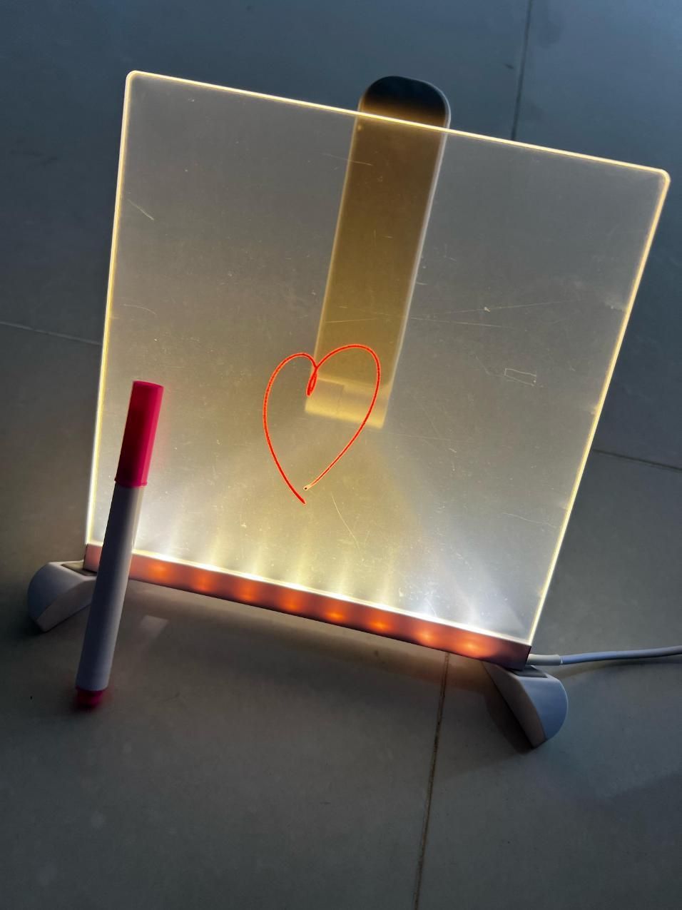 3D LED Light Writing Board with Stand & Markers