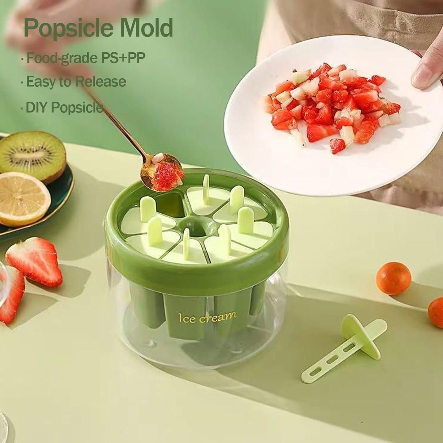 FreezeJoy – 8-Piece Reusable Ice Cream & Popsicle Mould Set