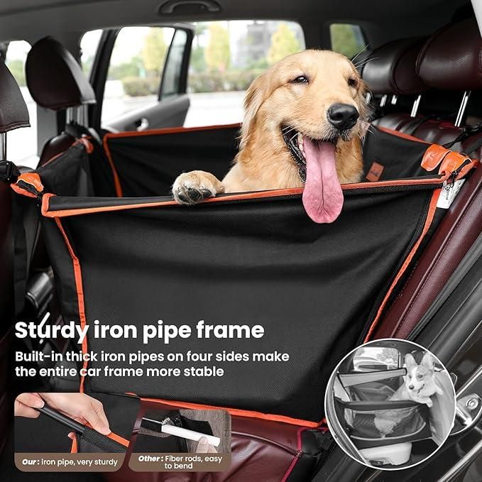 Waterproof Dog Car Seat for Medium & Large Dogs – Comfortable & Secure Travel Booster