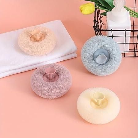 Silicone Bath Scrubber with Suction Hook