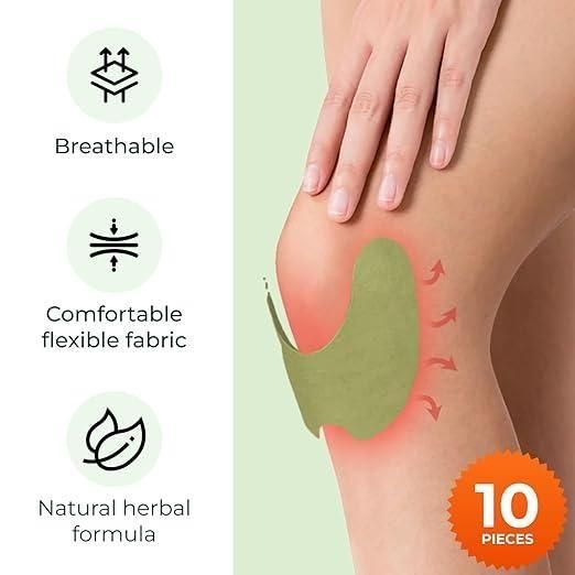 Herbal Knee Heat Patches (Pack of 10, 20, 30)