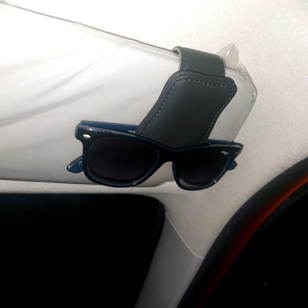 Leather Car Visor Sunglass Holder – PU Leather Clip for Cars